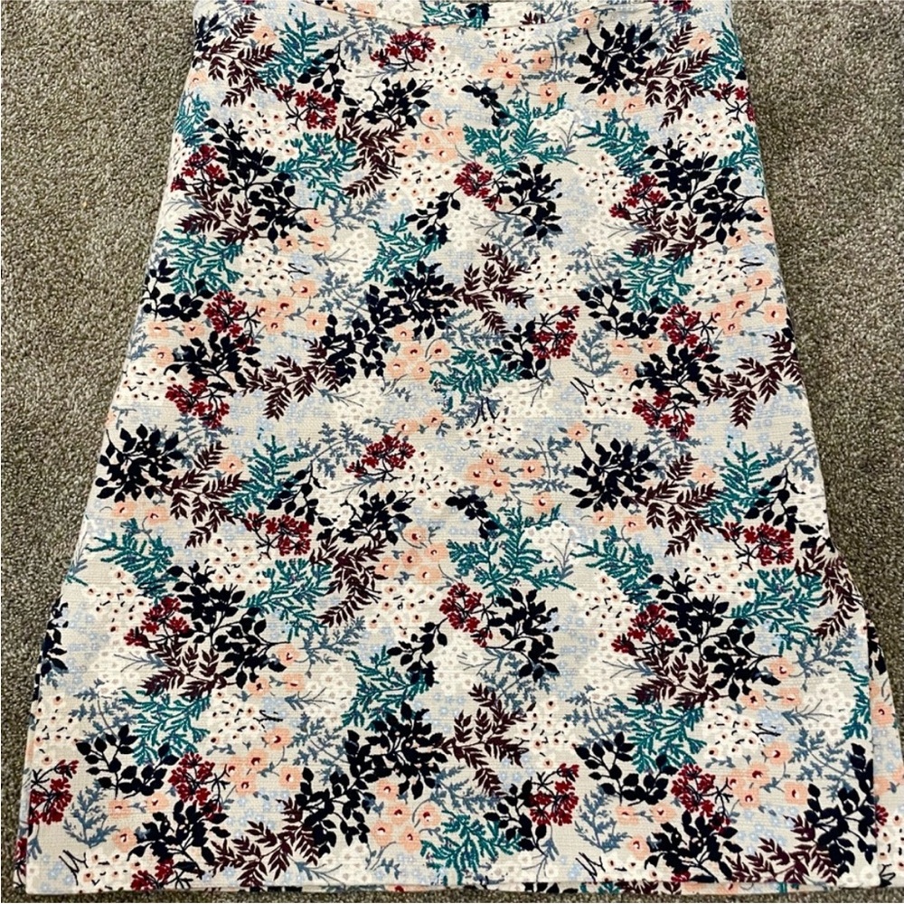 Loft Floral Pencil Skirt